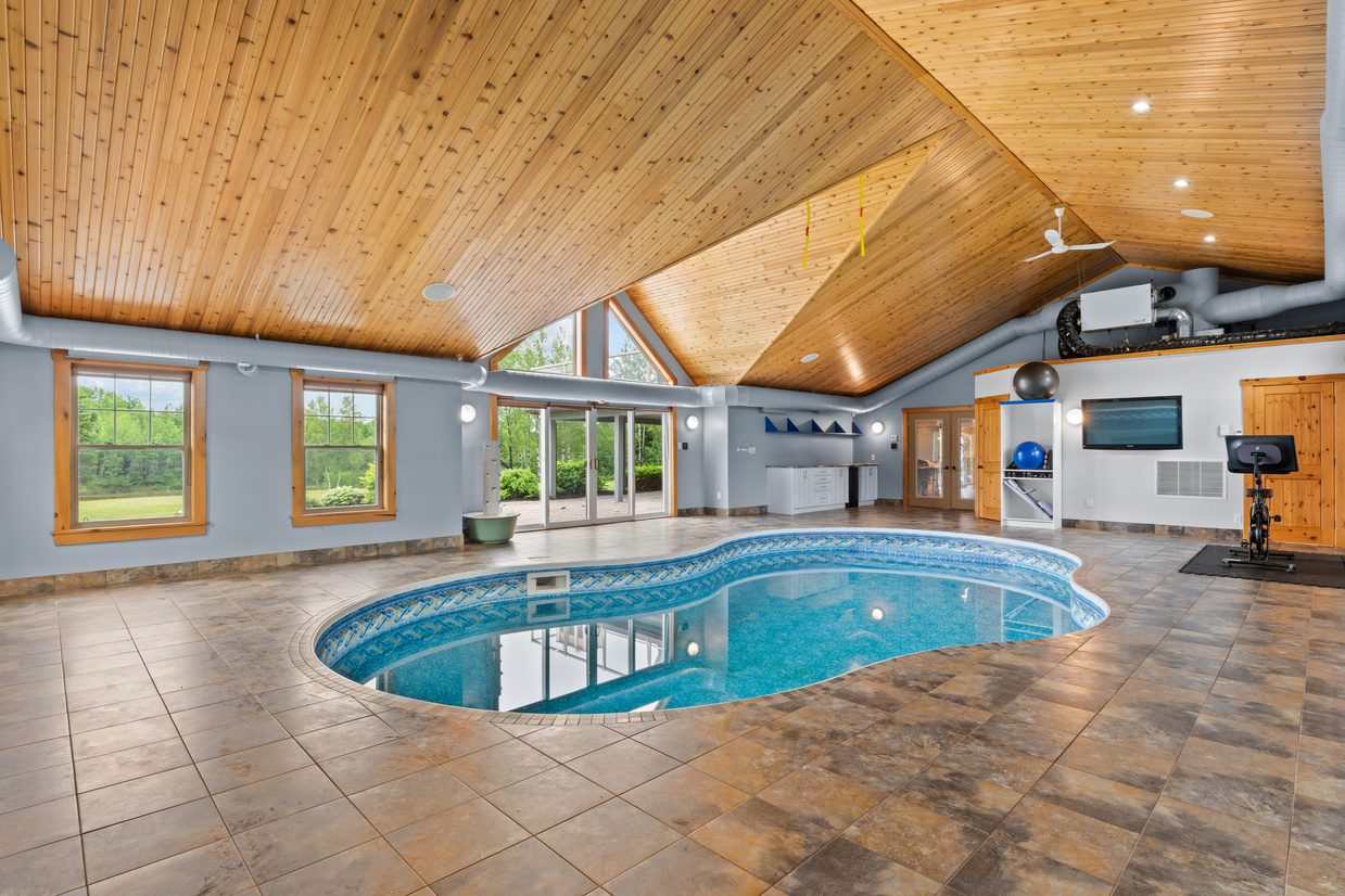 Indoor pool with tiled surround